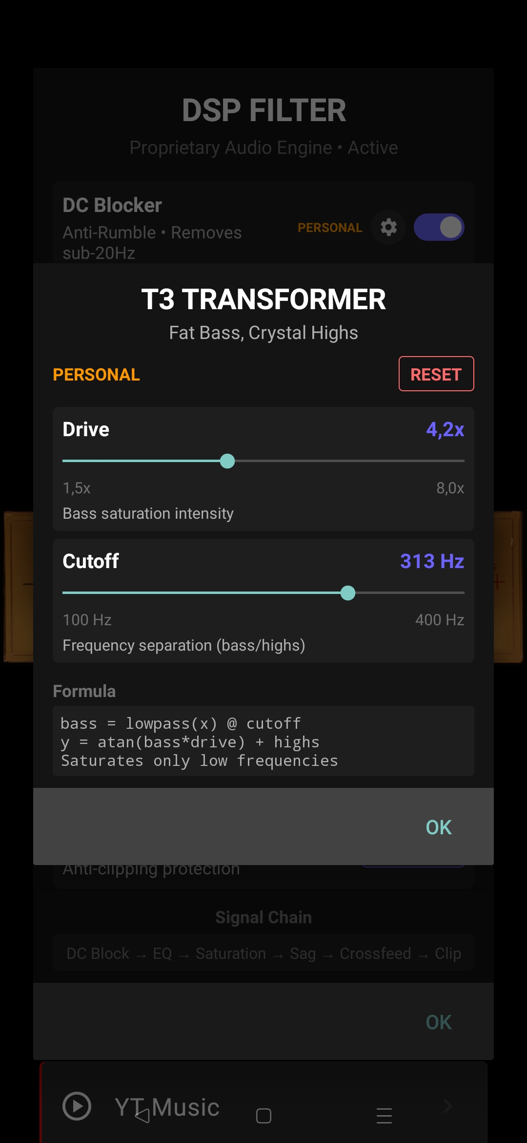 GenPlayer DSP Advanced Settings